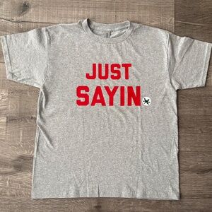 ⭕️🏈🏟  Ohio Just SAYIN QB football t- shirt